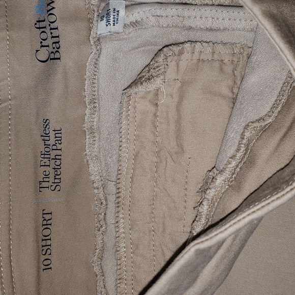 Croft & Barrow Pull On Tan Pants 10 Short - Picture 4 of 8